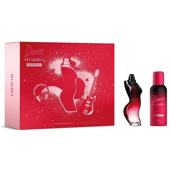 SHAKIRA COFRE SHAKIRA DANCE RED MIDNIGHT EDT X 80 ML.